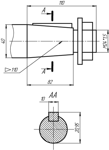 Ч-160 входной вал конический снаружной резьбой.jpg